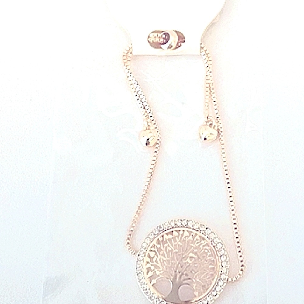 Rose Gold Tree of Life Bracelet Adjustable NEW